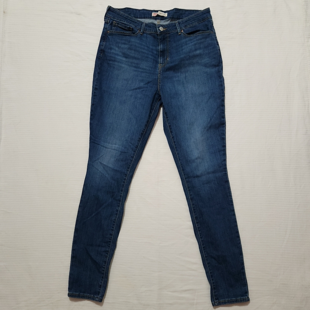 Levis Strauss Signature High Rise Skinny Jeans Blue Wash 33x32